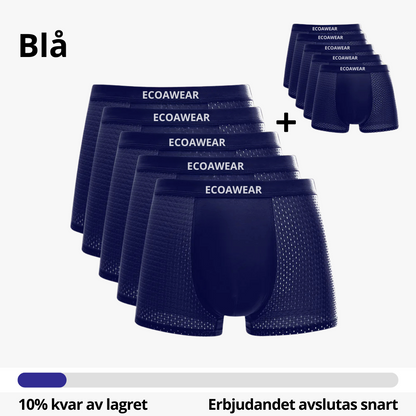 EcoaWear® Bambu Boxers 5-pack Blå | Få 5 Extra GRATIS