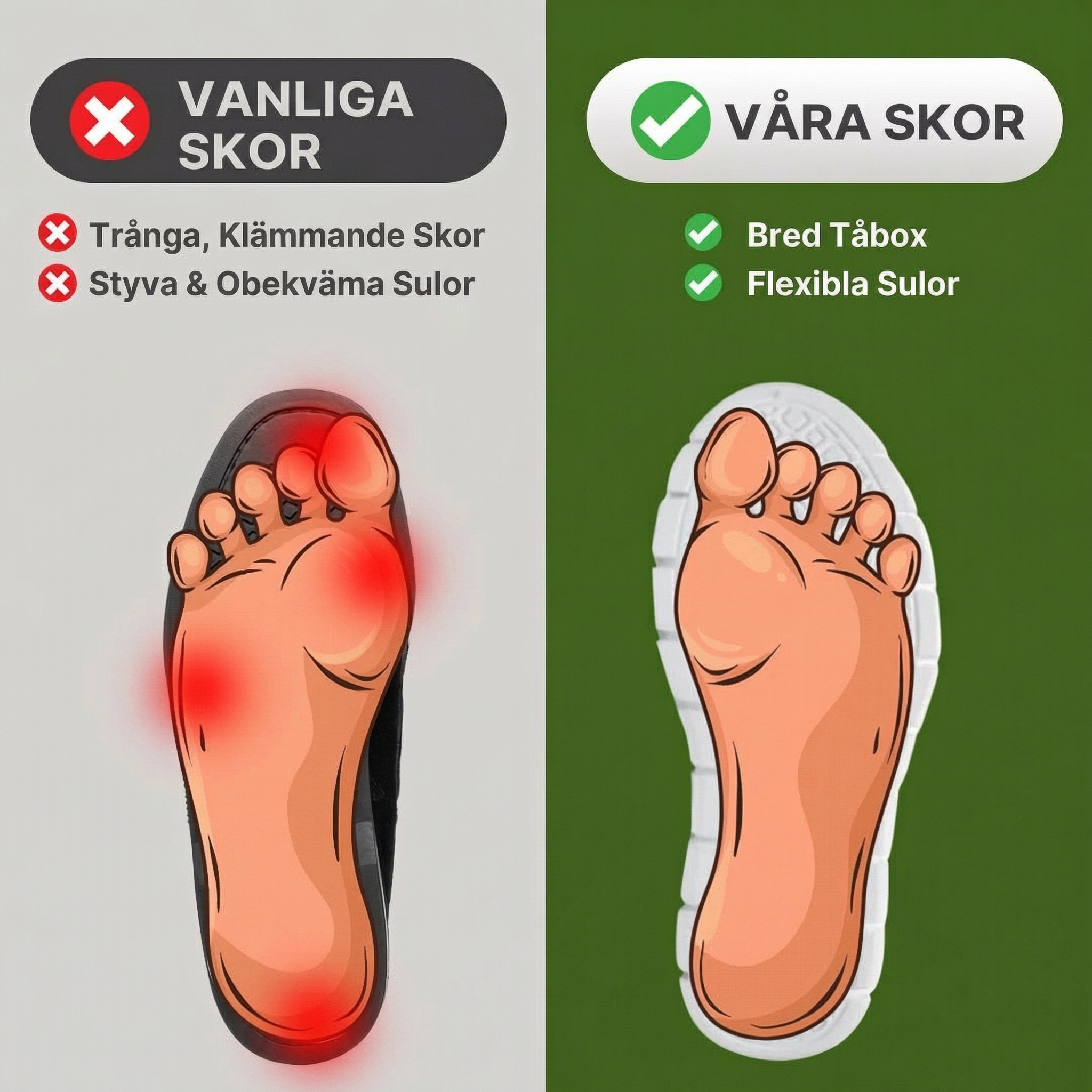 EcoaWear® Ortopedisk Vardagssko