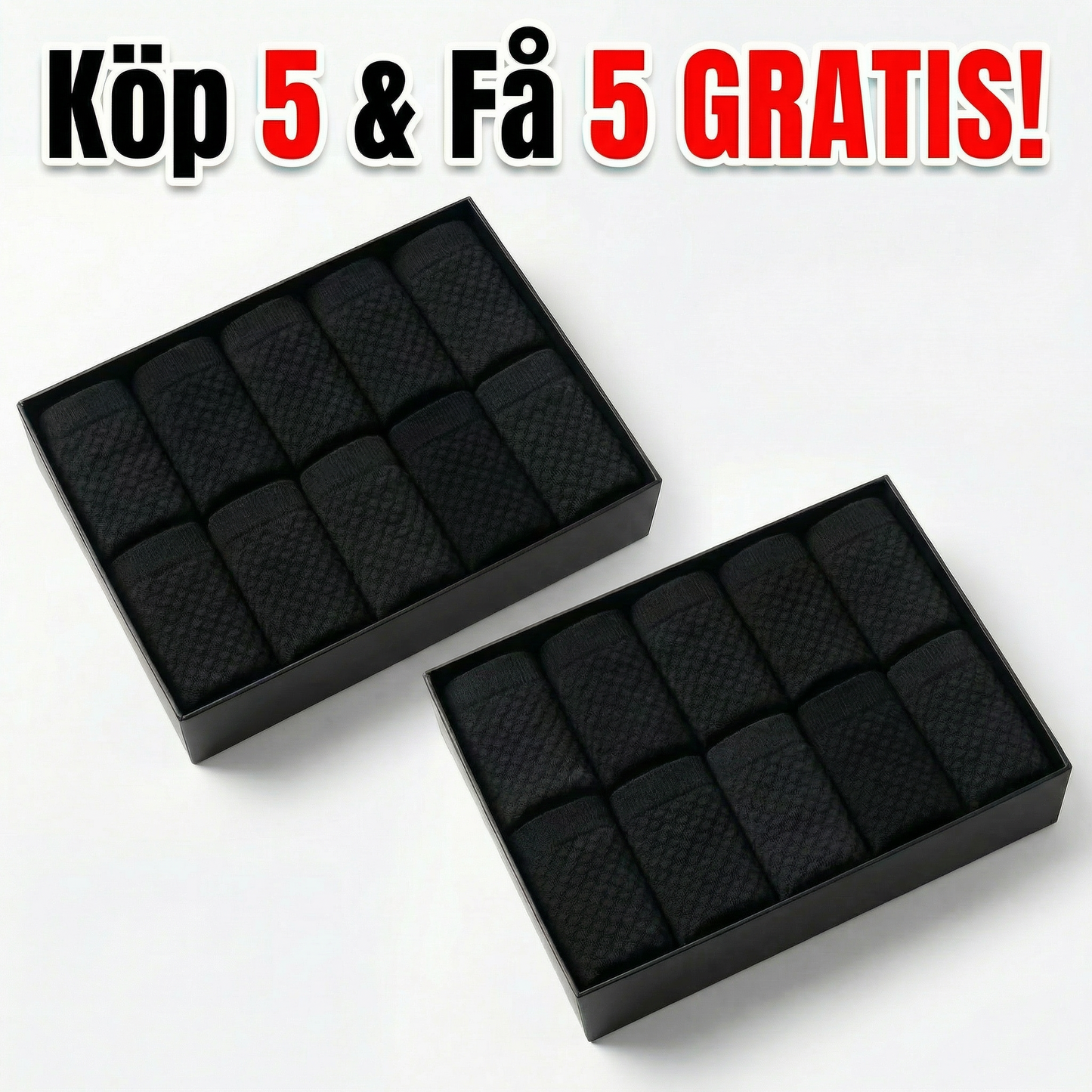 EcoaWear® Bambu Strumpor 5-Pack | Få 5 extra GRATIS