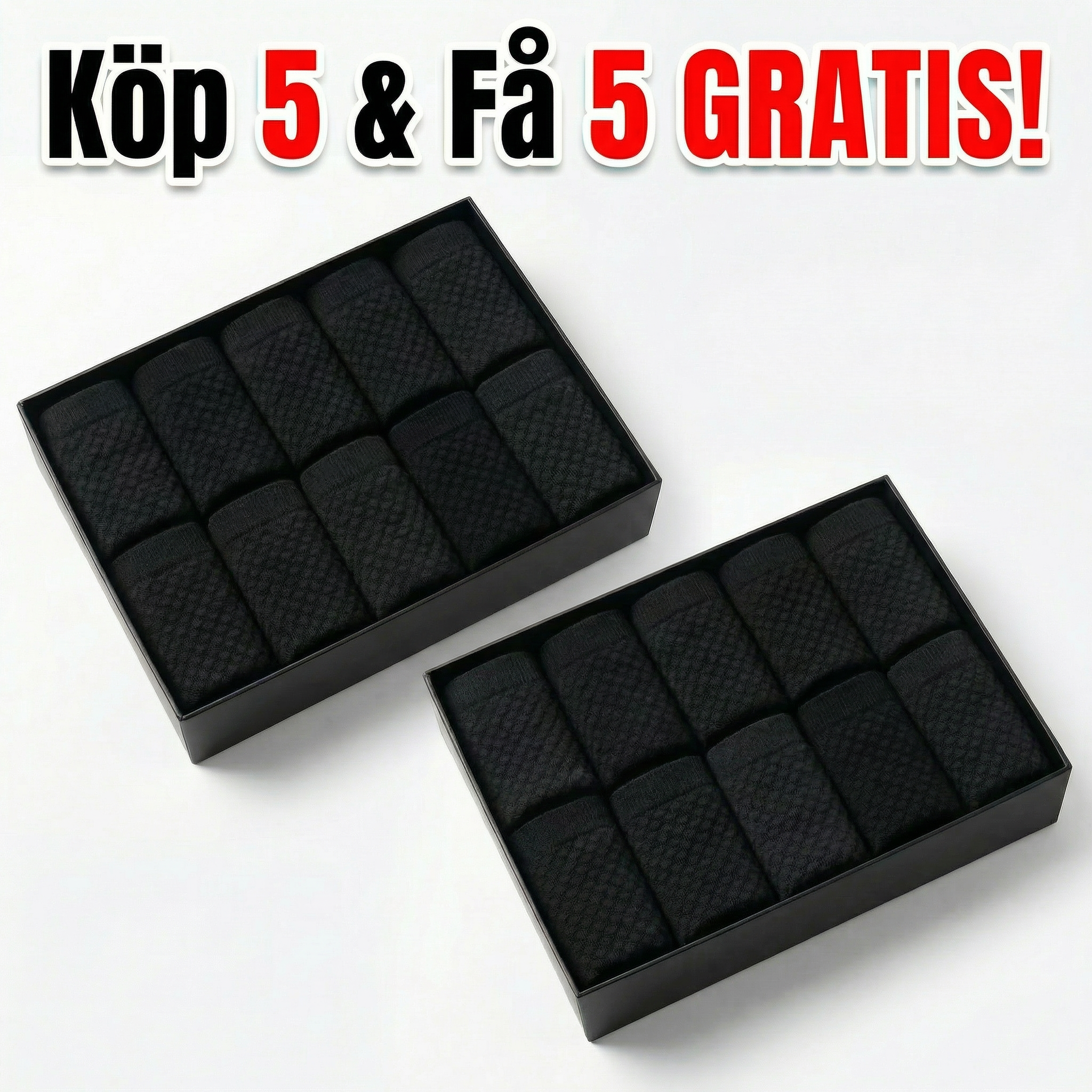 EcoaWear® Bambu Strumpor 5-Pack | Få 5 extra GRATIS