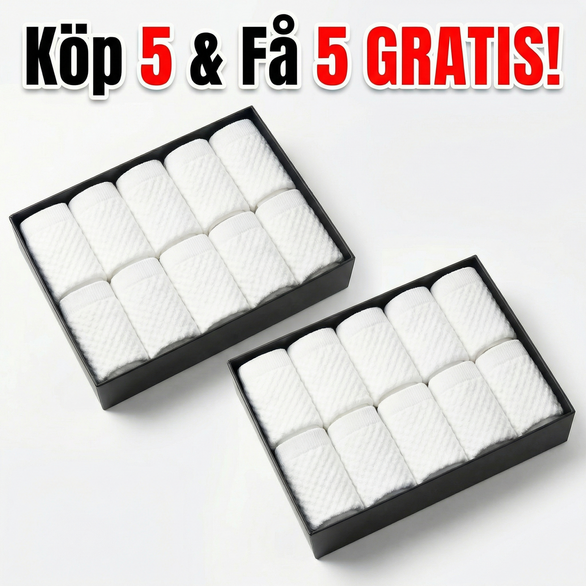 EcoaWear® Bambu Strumpor 5-Pack | Få 5 extra GRATIS