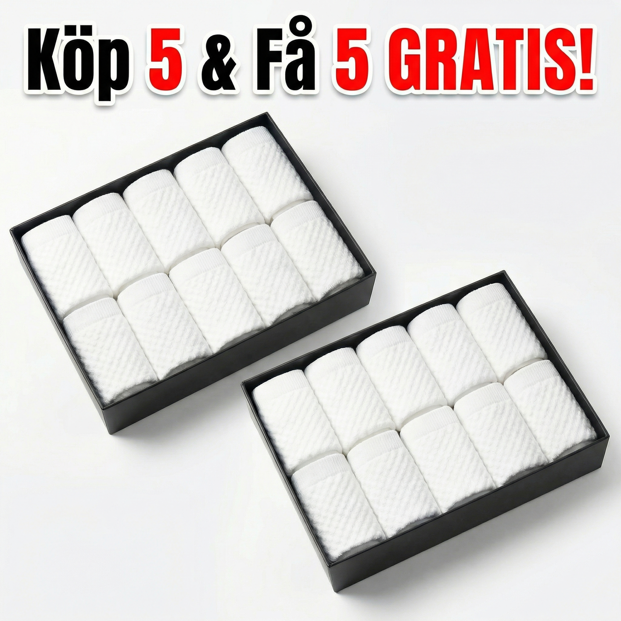 EcoaWear® Bambu Strumpor 5-Pack | Få 5 extra GRATIS