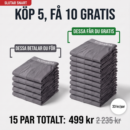EcoaWear® Bambuboxers 5-Pack | Få 10 extra GRATIS