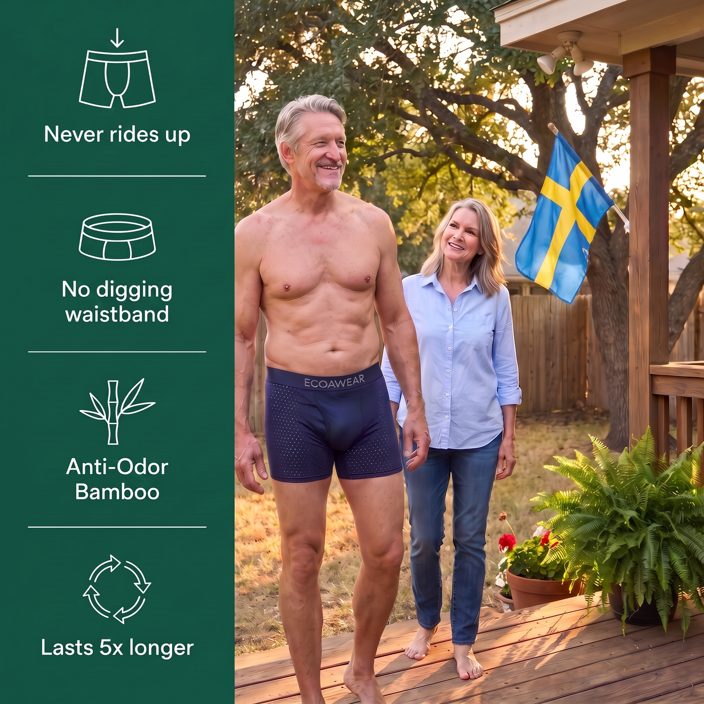 EcoaWear® Bambuboxers 2-Pack | Få 3 extra GRATIS